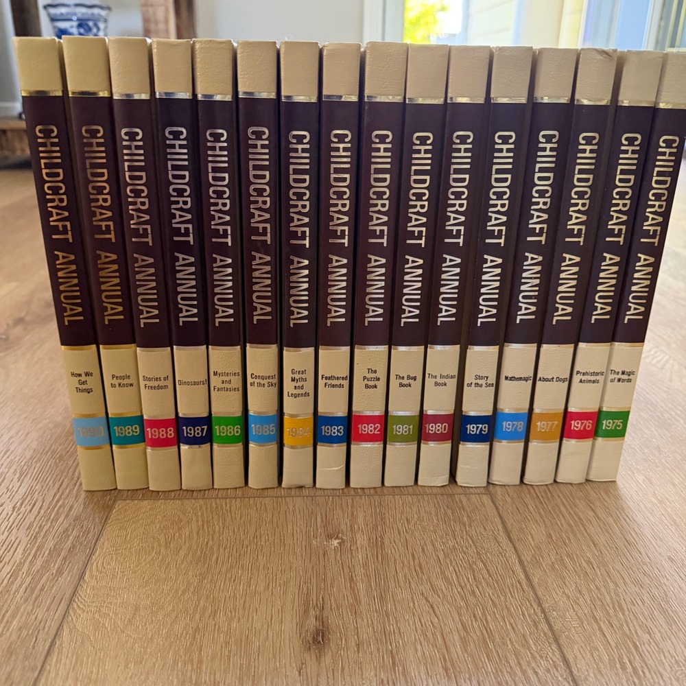 Vintage Childcraft Annual Book Set 1975-1990 World Book Encyclopedia 16 Volumes